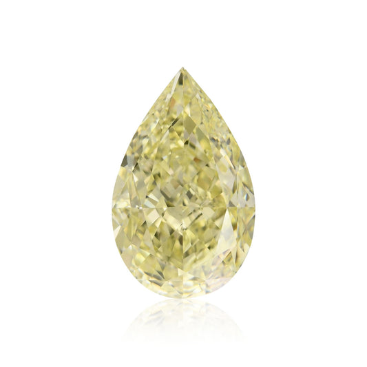 6,61 Karat Fancy Light Yellow Birnenförmiger Diamant VS2 GIA