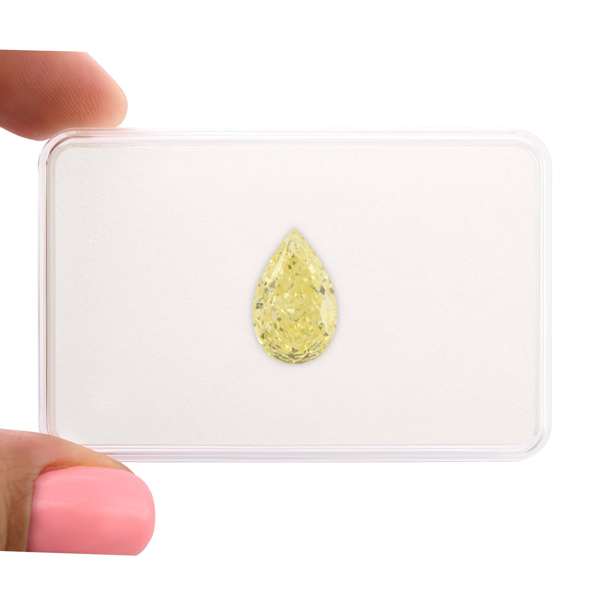 6.61 Carat Fancy Light Yellow Pear Diamond VS2 GIA