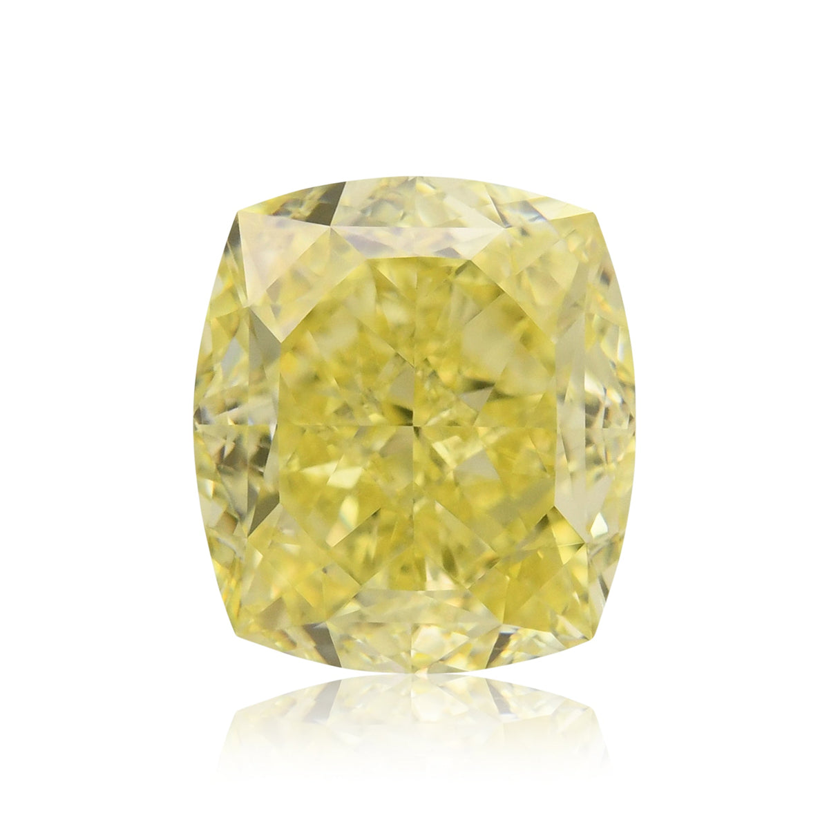 2.27 Carat Fancy Intense Yellow Cushion Diamond VVS2 GIA
