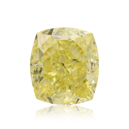 2,27 Karat Fancy Intense Yellow Cushion Diamond VVS2 GIA