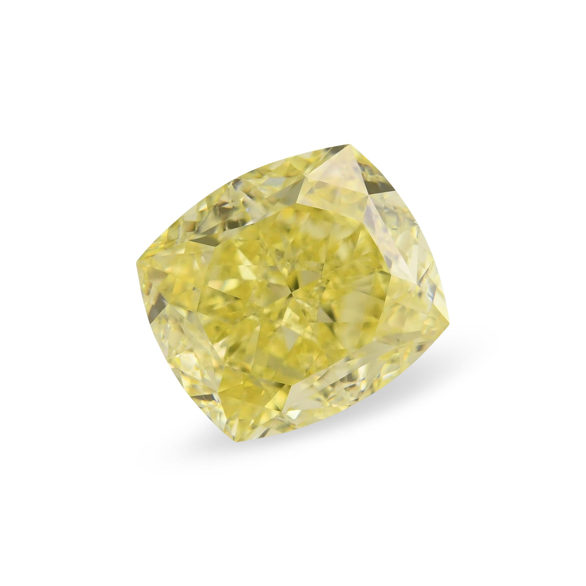 2.27 Carat Fancy Intense Yellow Cushion Diamond VVS2 GIA