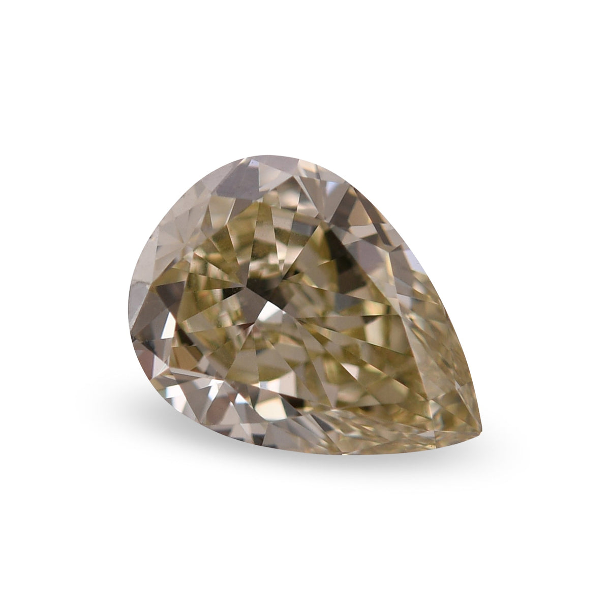 1,23 Karat Fancy Brownish Greenish Yellow Birnenförmiger Diamant VS1 GIA