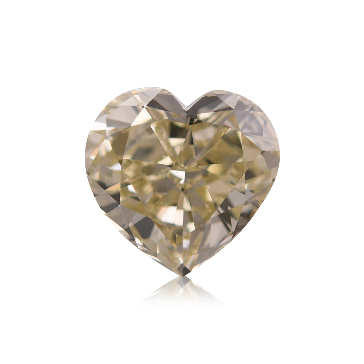 2,52 Karat Fancy Brownish Greenish Yellow Heart Diamant SI1 GIA