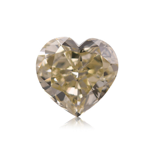 2,52 Karat Fancy Brownish Greenish Yellow Heart Diamant SI1 GIA