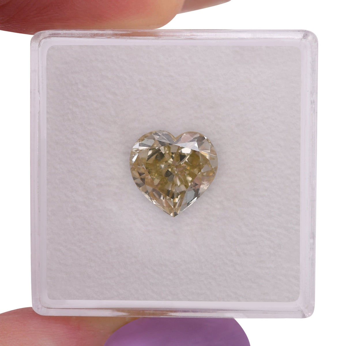 2,52 Karat Fancy Brownish Greenish Yellow Heart Diamant SI1 GIA