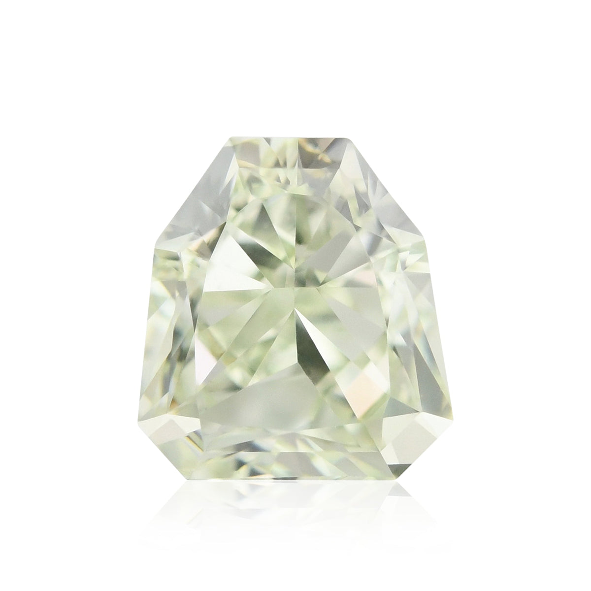 1.00 Carat Fancy Yellowish Green Shield-Cut Diamond VS2 GIA