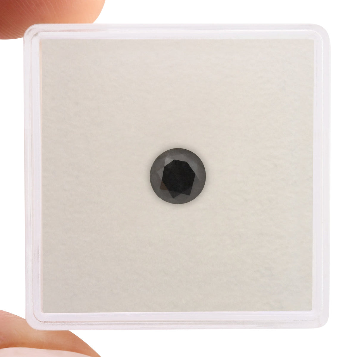 0,62 Karat Fancy Black Brillant-Diamant, GIA-zertifiziert