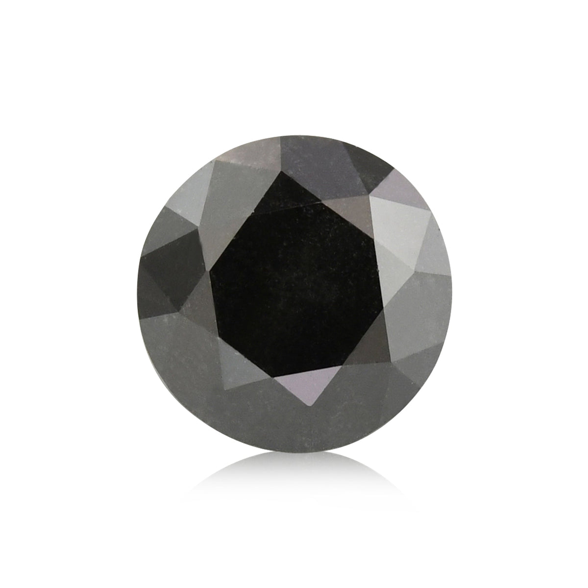 0.63 Carat Fancy Black Round Brilliant Diamond  GIA