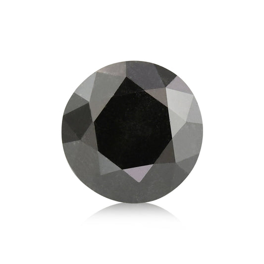 0.63 Carat Fancy Black Round Brilliant Diamond  GIA