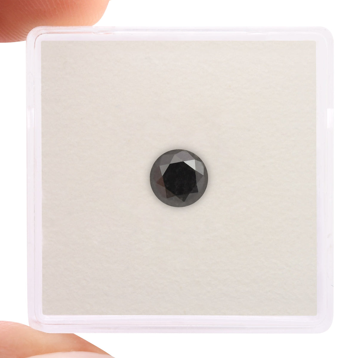 0,68 Karat Fancy Black Brillant Diamant, GIA-zertifiziert