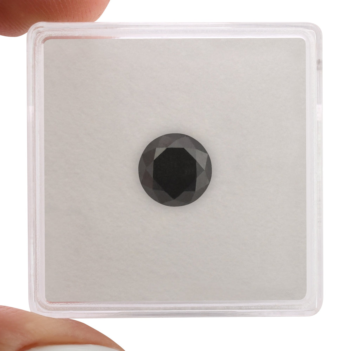 1,26 Karat natürlicher dunkelgrauer runder Diamant (GIA-geprüft)