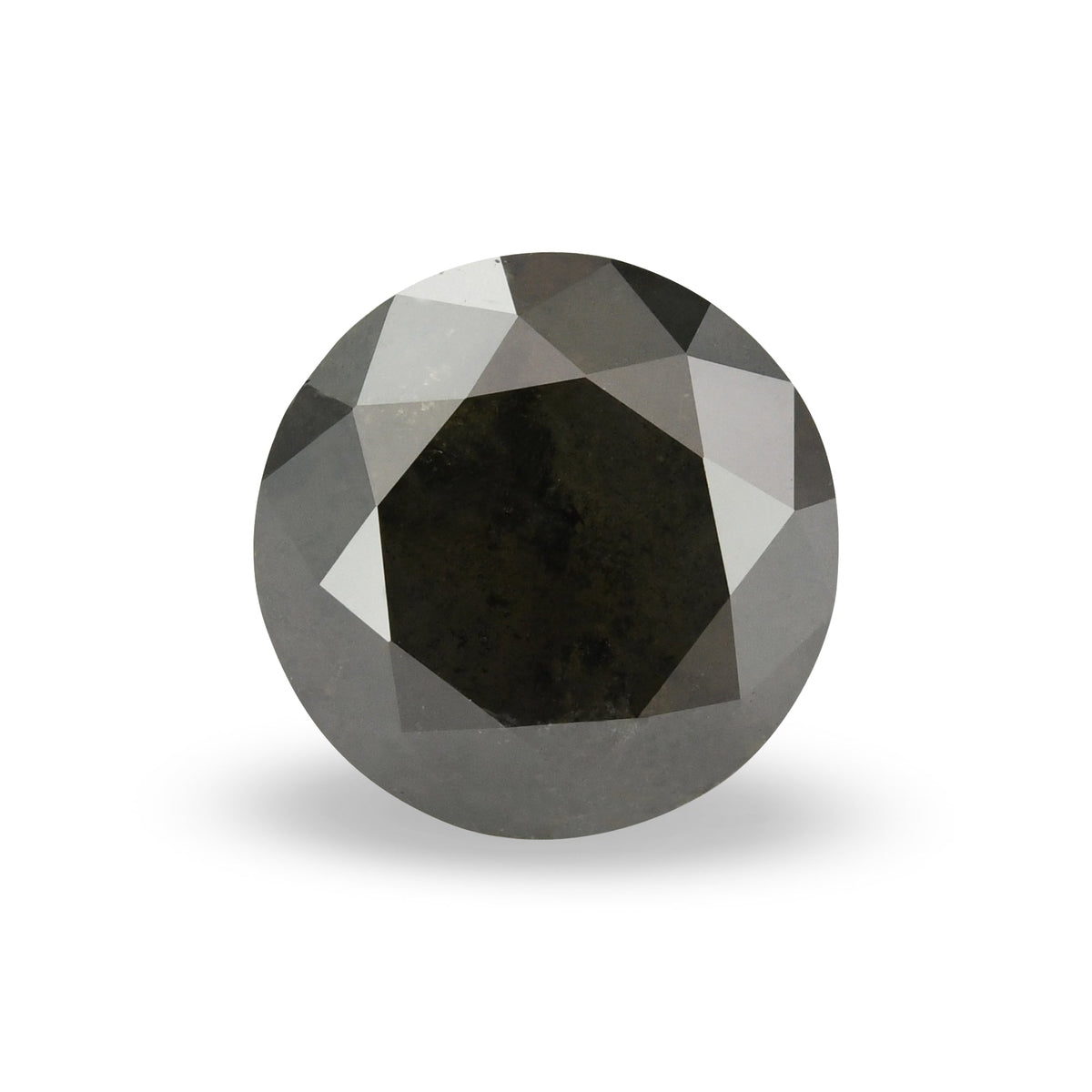 1,27 Karat natürlicher schwarzer runder Diamant (GIA)