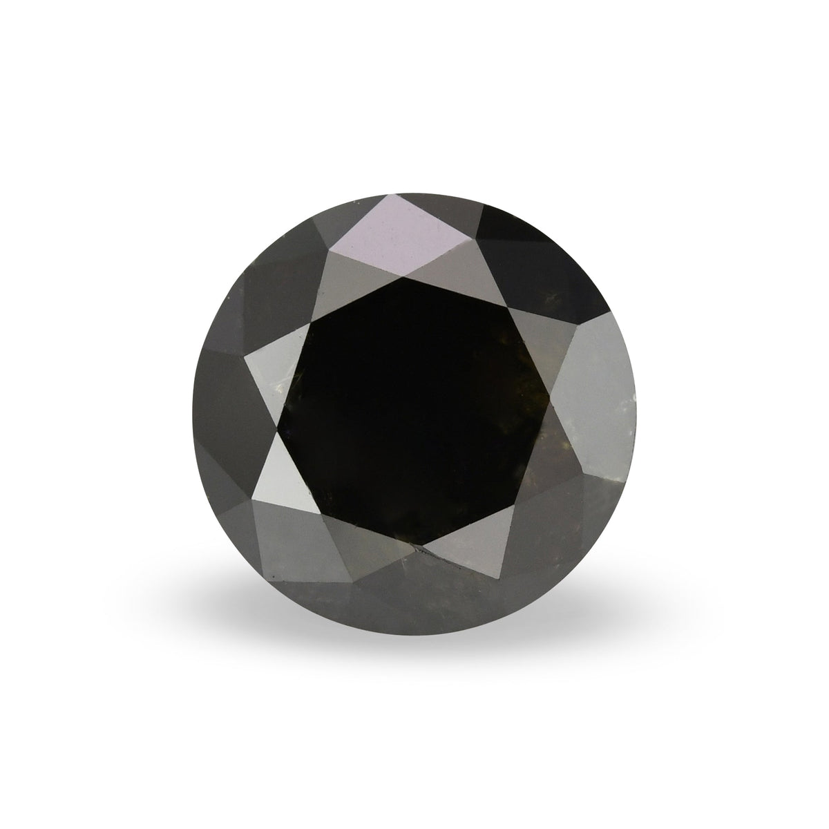 1,27 Karat natürlicher schwarzer runder Diamant (GIA)