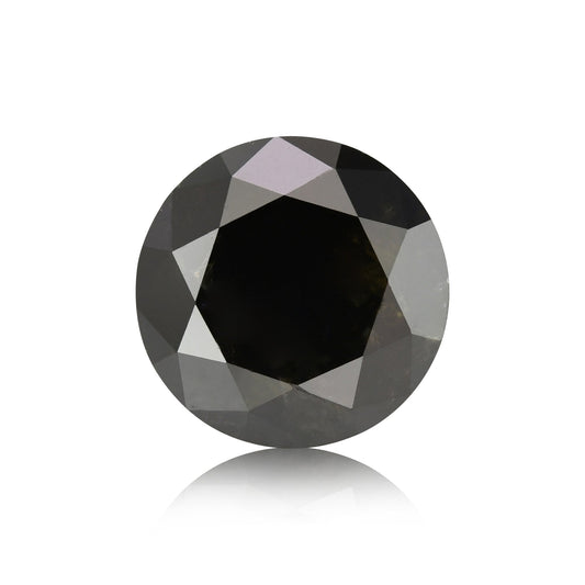 1,27 Karat natürlicher schwarzer runder Diamant (GIA)