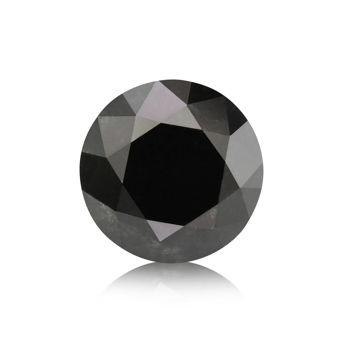 1.41 Carat Fancy Black Round Brilliant Diamond  GIA