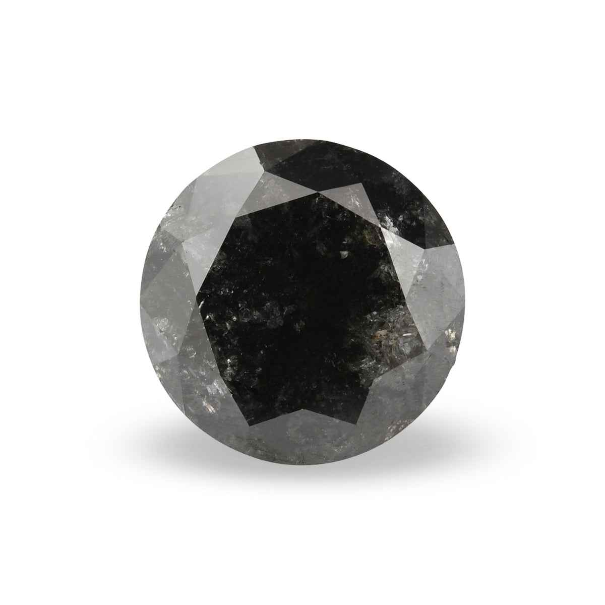 1,43 Karat natürlicher schwarzer runder Diamant (GIA)