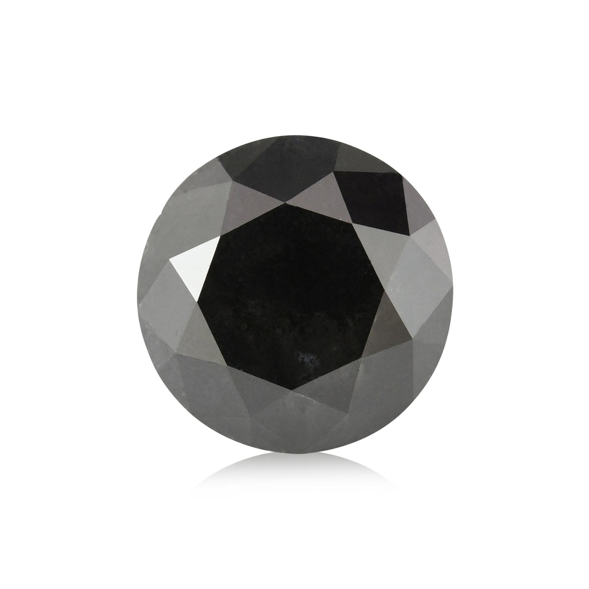 1,49 Karat Natürlicher Schwarzer Runder Diamant GIA