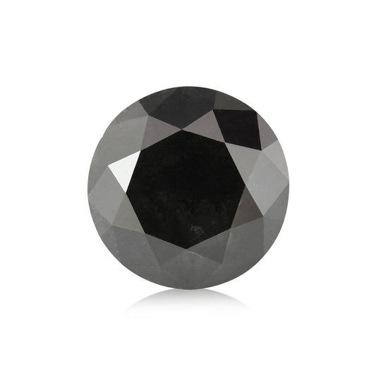 1,49 Karat Natürlicher Schwarzer Runder Diamant GIA