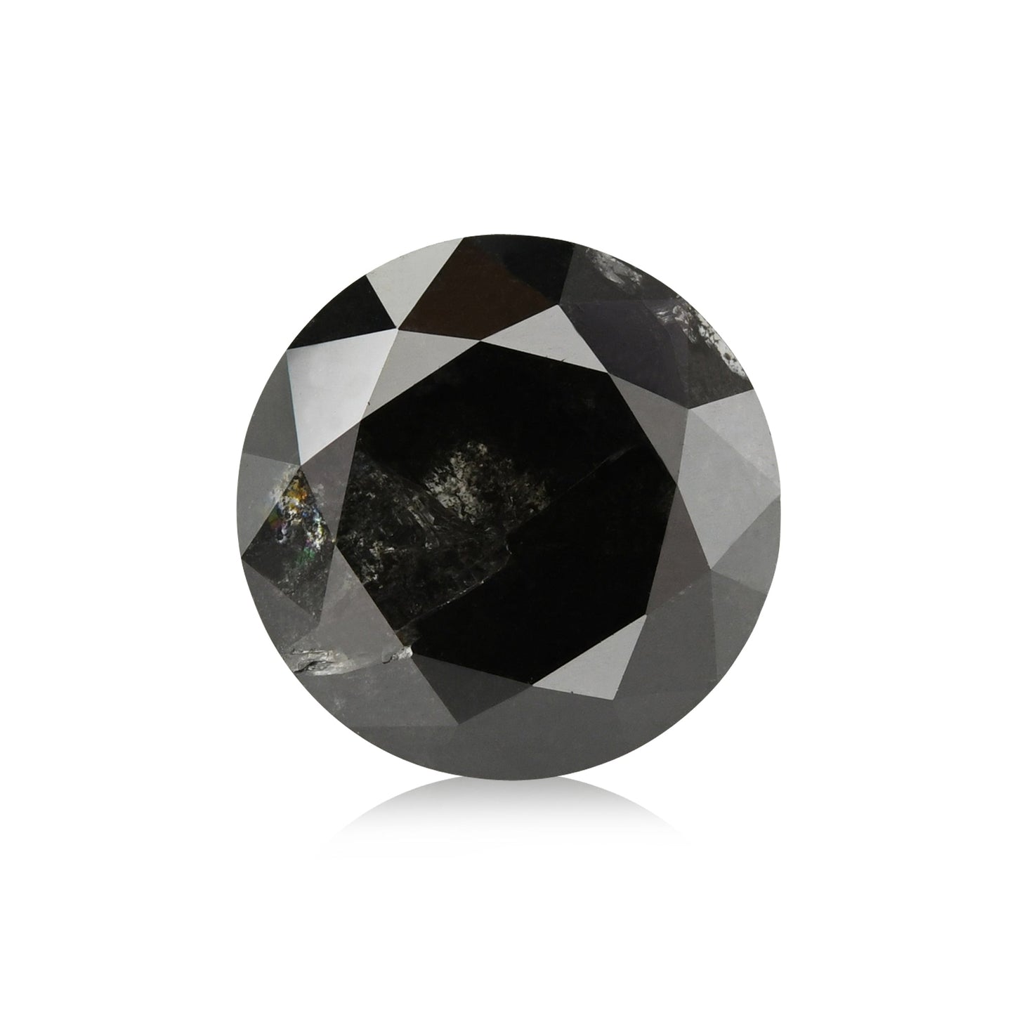 1.50 Carat Fancy Black Round Brilliant Diamond  GIA