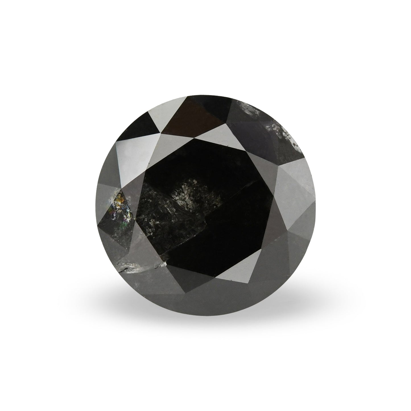 1.50 Carat Fancy Black Round Brilliant Diamond  GIA