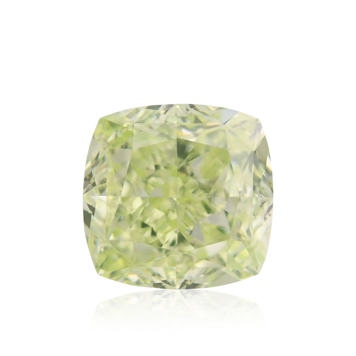 1.08 Carat Fancy Yellow Green Cushion Diamond VS1 GIA