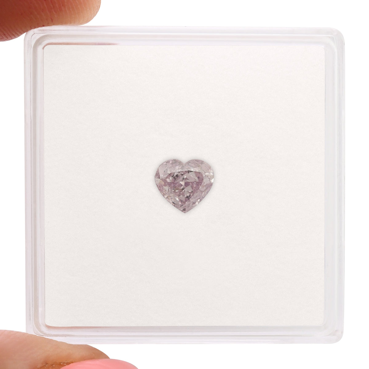 0.51 Carat Fancy Purple Pink Heart Diamond SI1 GIA
