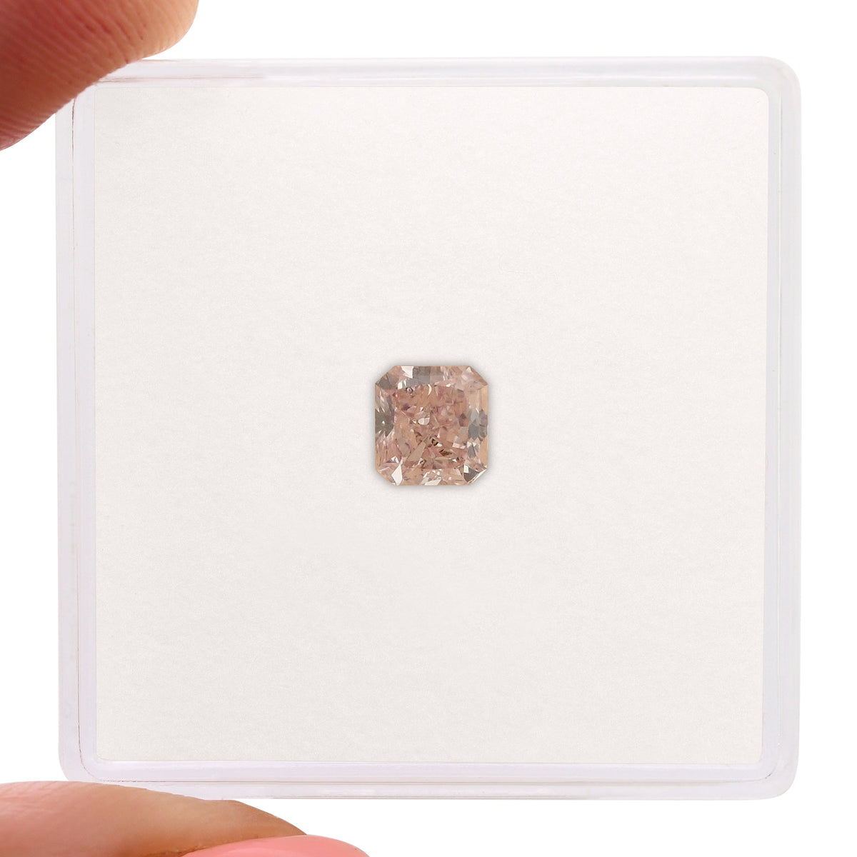 0,50 Karat Fancy Pink Radiant Diamant VS2 GIA
