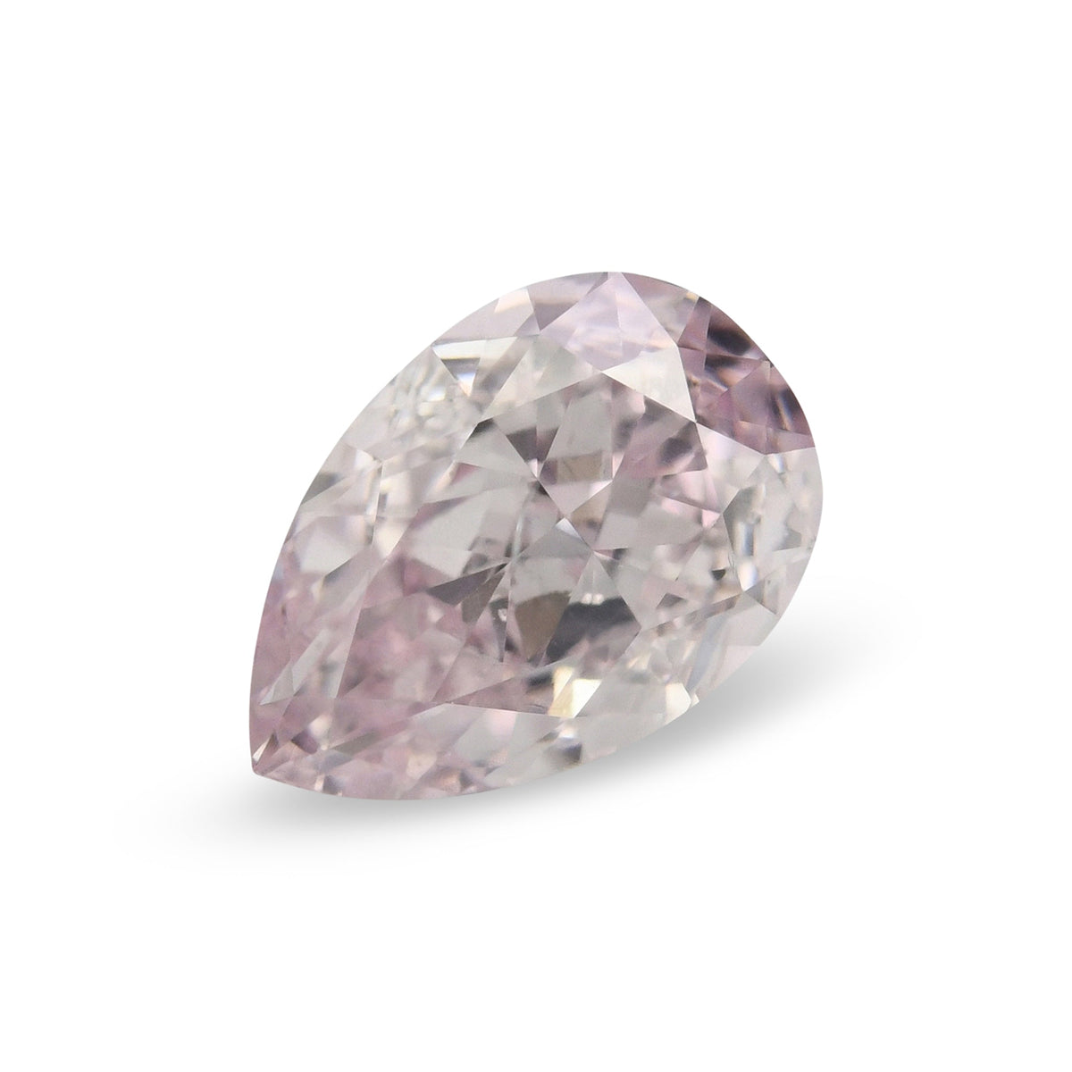 0.70 Carat Fancy Light Purplish Pink Pear Diamond SI2 GIA