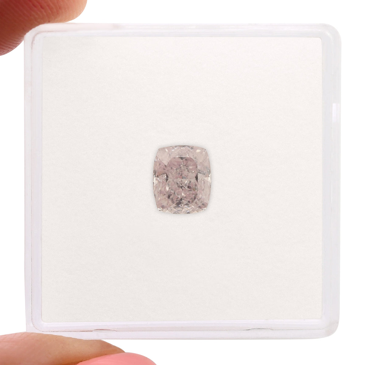 1.02 Carat Fancy Light Purplish Pink Cushion Diamond VS2 GIA