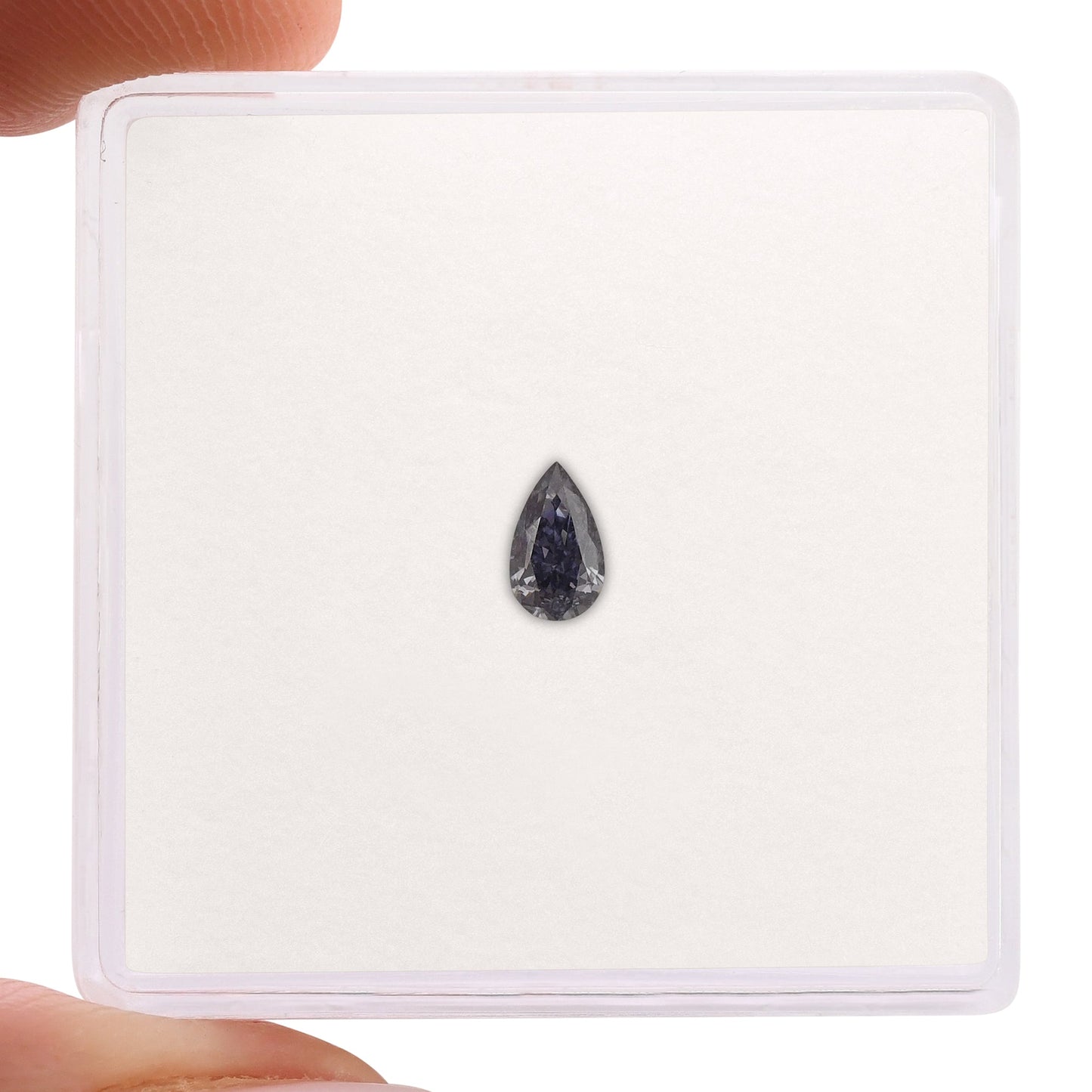 0,20 Karat Fancy Gray Violet Birnenförmiger Diamant I1 GIA
