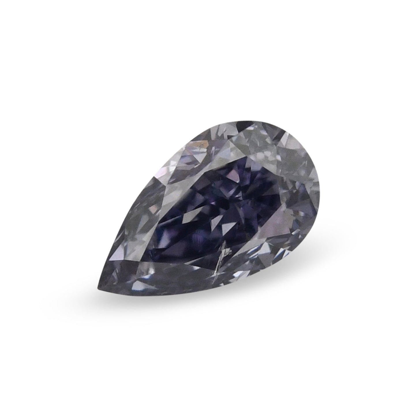 0,20 Karat Fancy Gray Violet Birnenförmiger Diamant I1 GIA