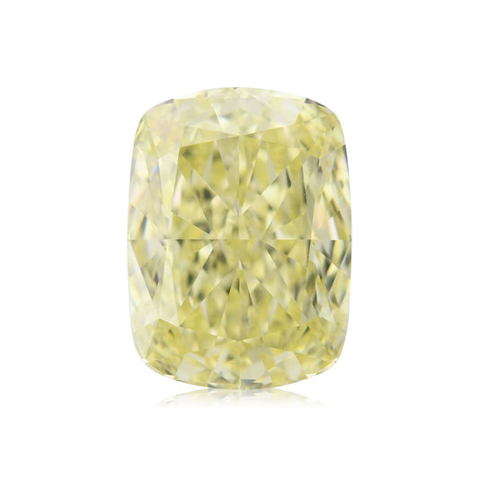 2,03 Karat Fancy Light Yellow Cushion Diamond VVS1 GIA