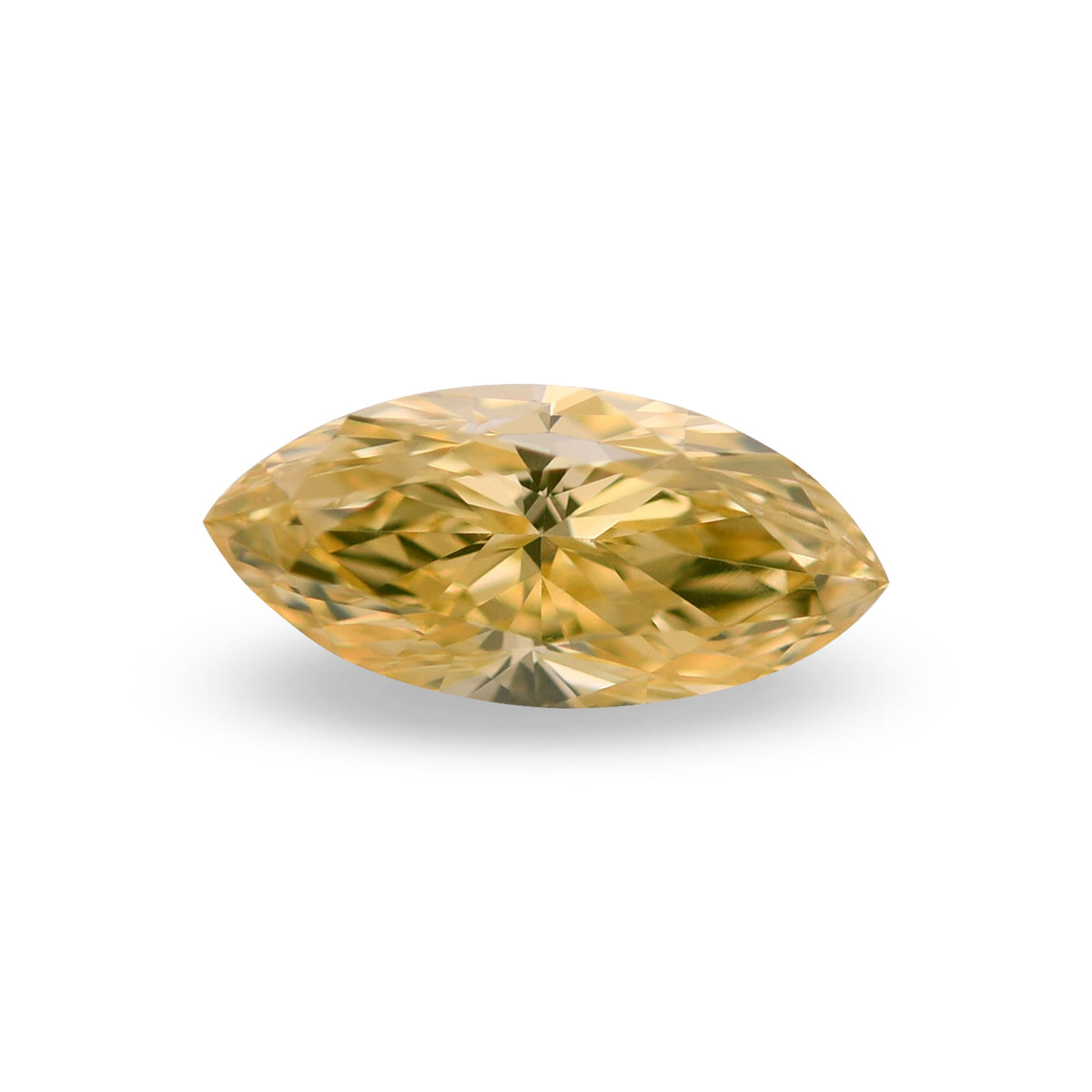 0.46 Carat Fancy Intense Yellow Marquise Diamond VS1 GIA