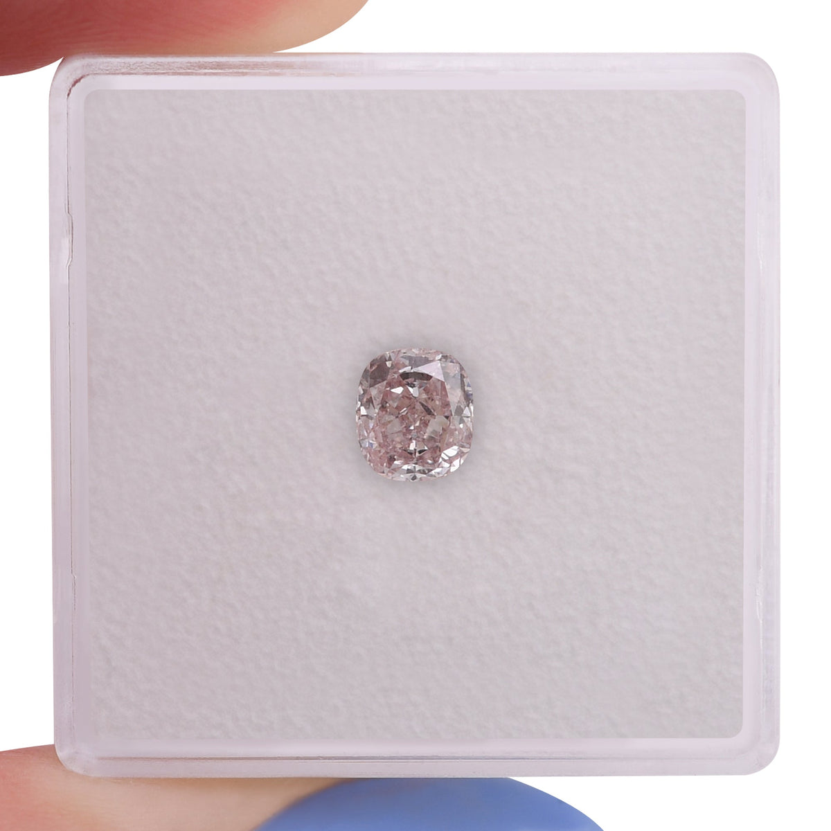 0.50 Carat Fancy Brownish Pink Cushion Diamond I1 GIA