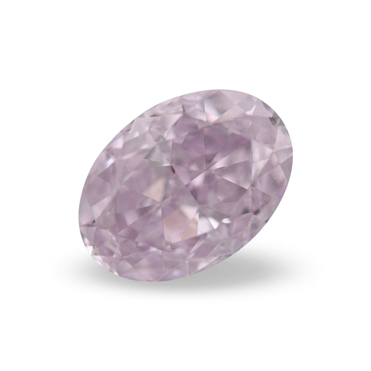 0.71 Carat Fancy Light Purplish Pink Oval Diamond VS2 GIA