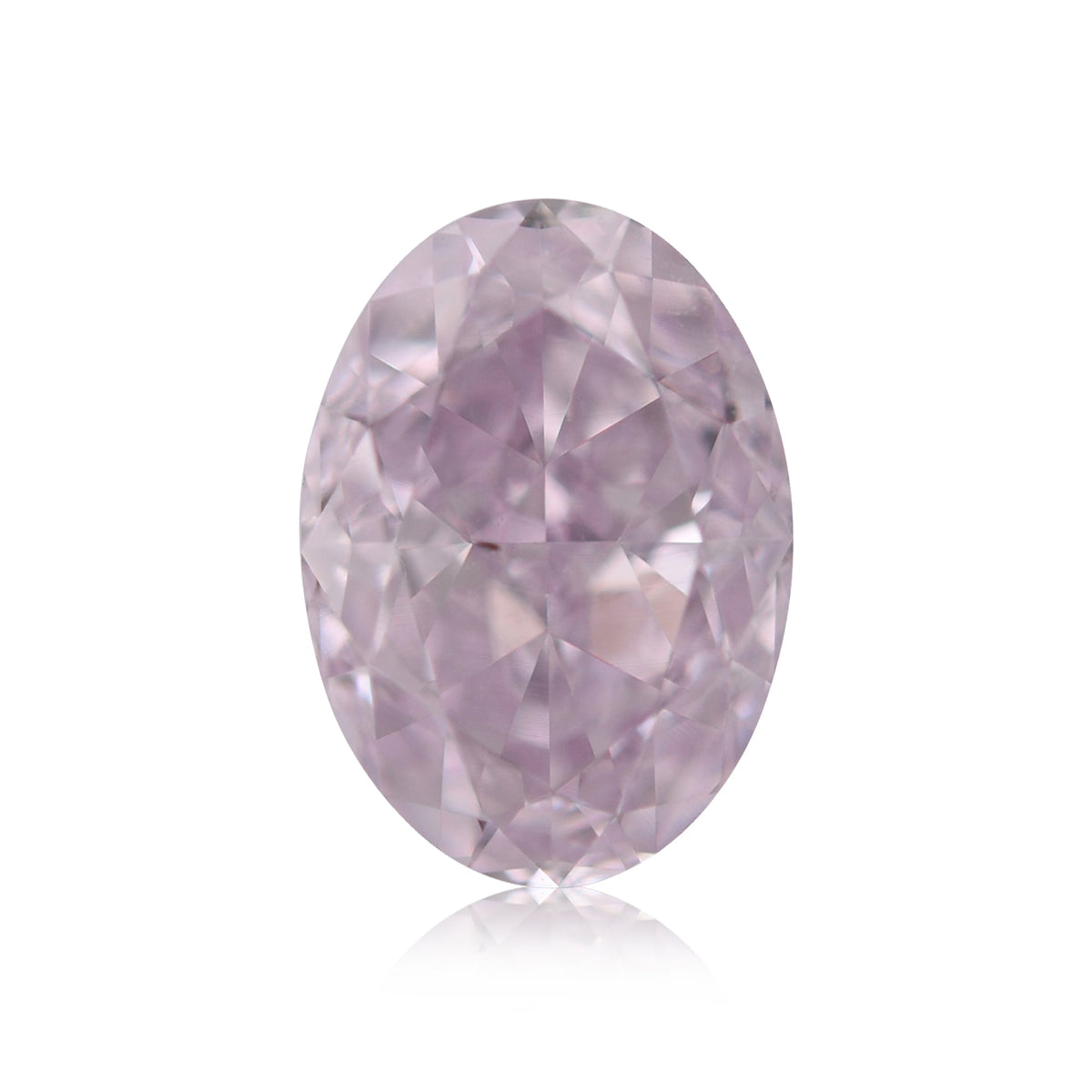 0.71 Carat Fancy Light Purplish Pink Oval Diamond VS2 GIA