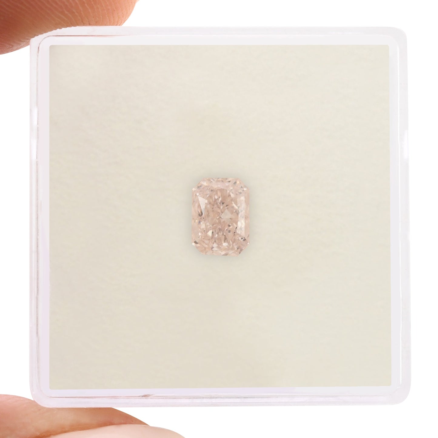 0,66 Karat Fancy Pink Radiant Diamant VS1 GIA
