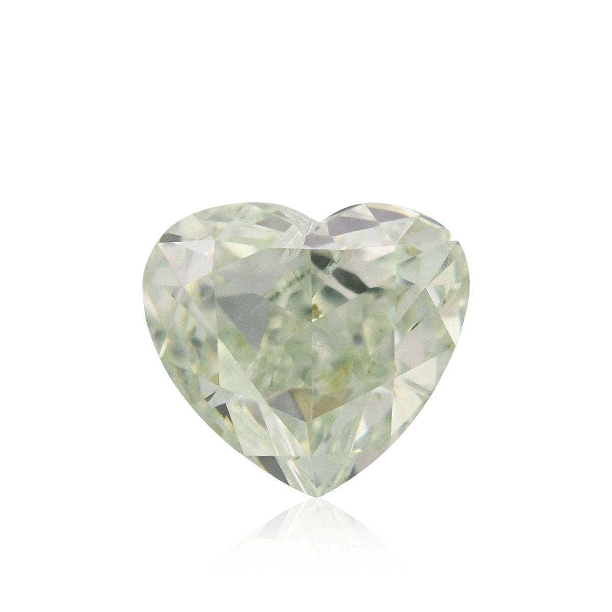 1.01 Carat Fancy Light Green HEART Diamond SI2 GIA