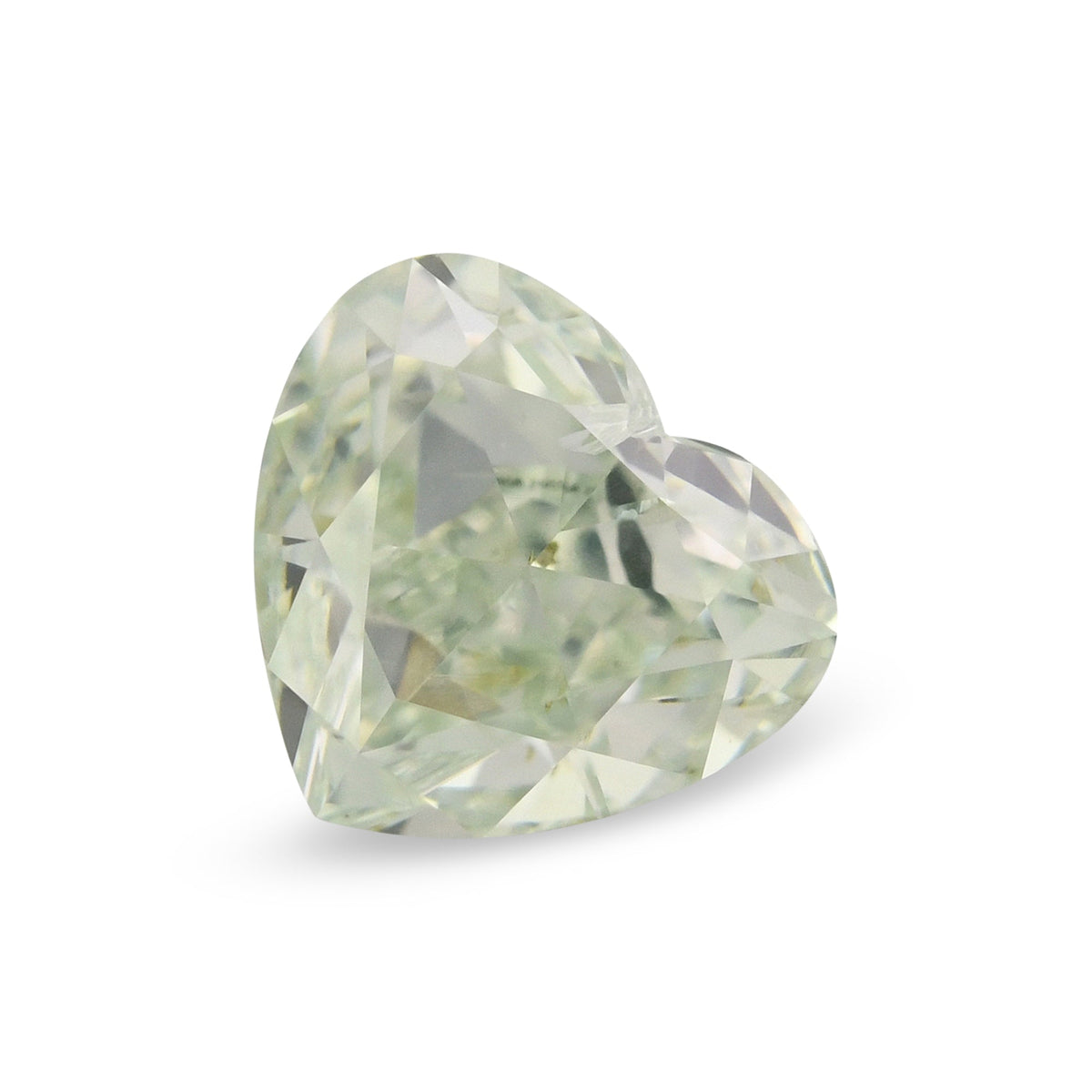 1.01 Carat Fancy Light Green HEART Diamond SI2 GIA