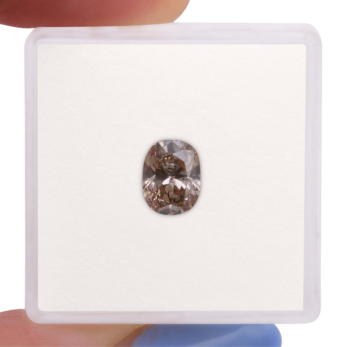 1,03 Karat Fancy Orange Brown Cushion Diamond I1 GIA
