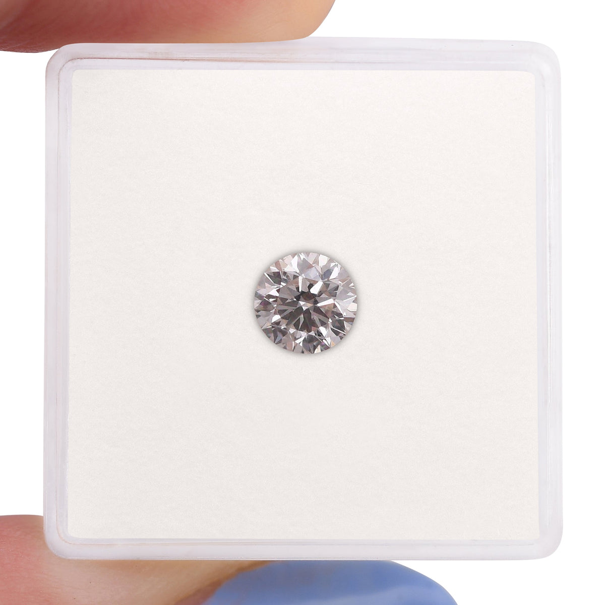 0,70 Karat zartrosa, runder Brillant-Diamant, SI1, GIA