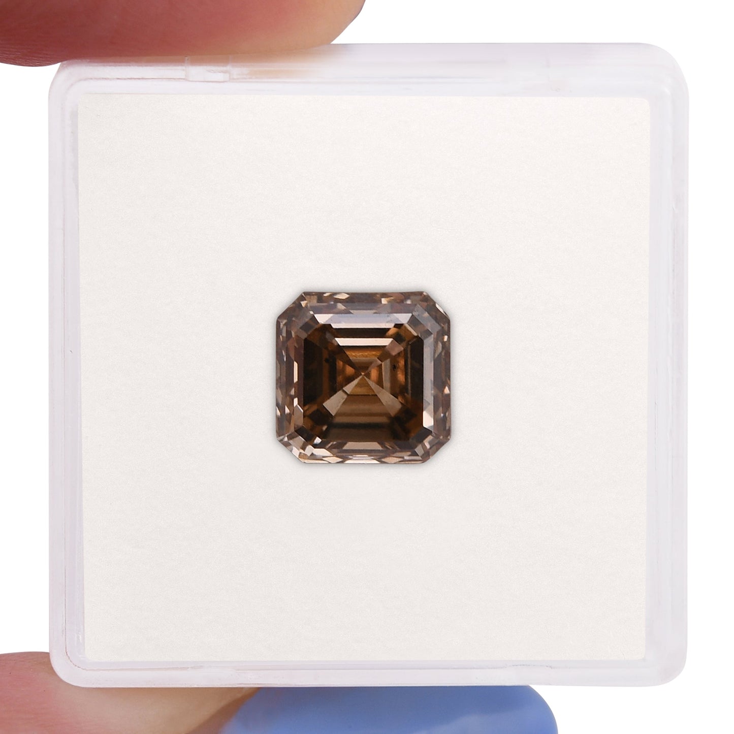 3,11 Karat Fancy Yellow Brown Asscher Diamant SI2 GIA