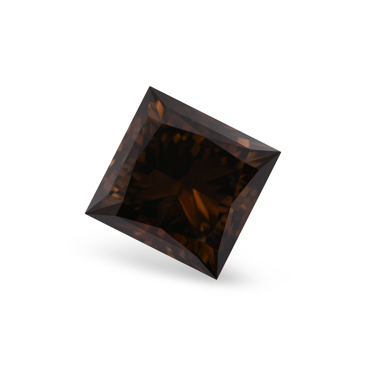 3,38 Karat Fancy Dark Orange Brown Princess Diamant VS2 GIA