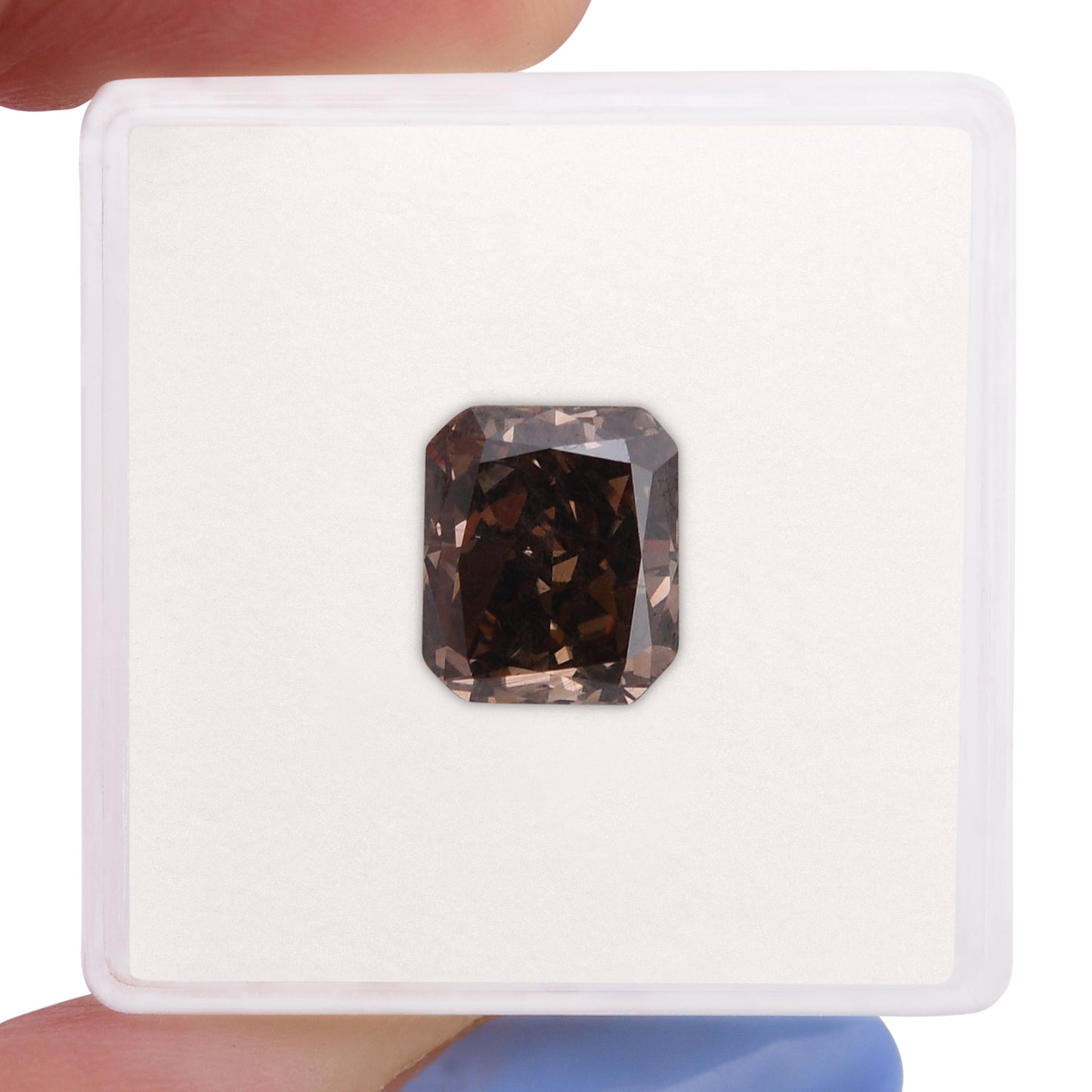 3,65 Karat Fancy Dark Orange Brown Radiant SI1 GIA