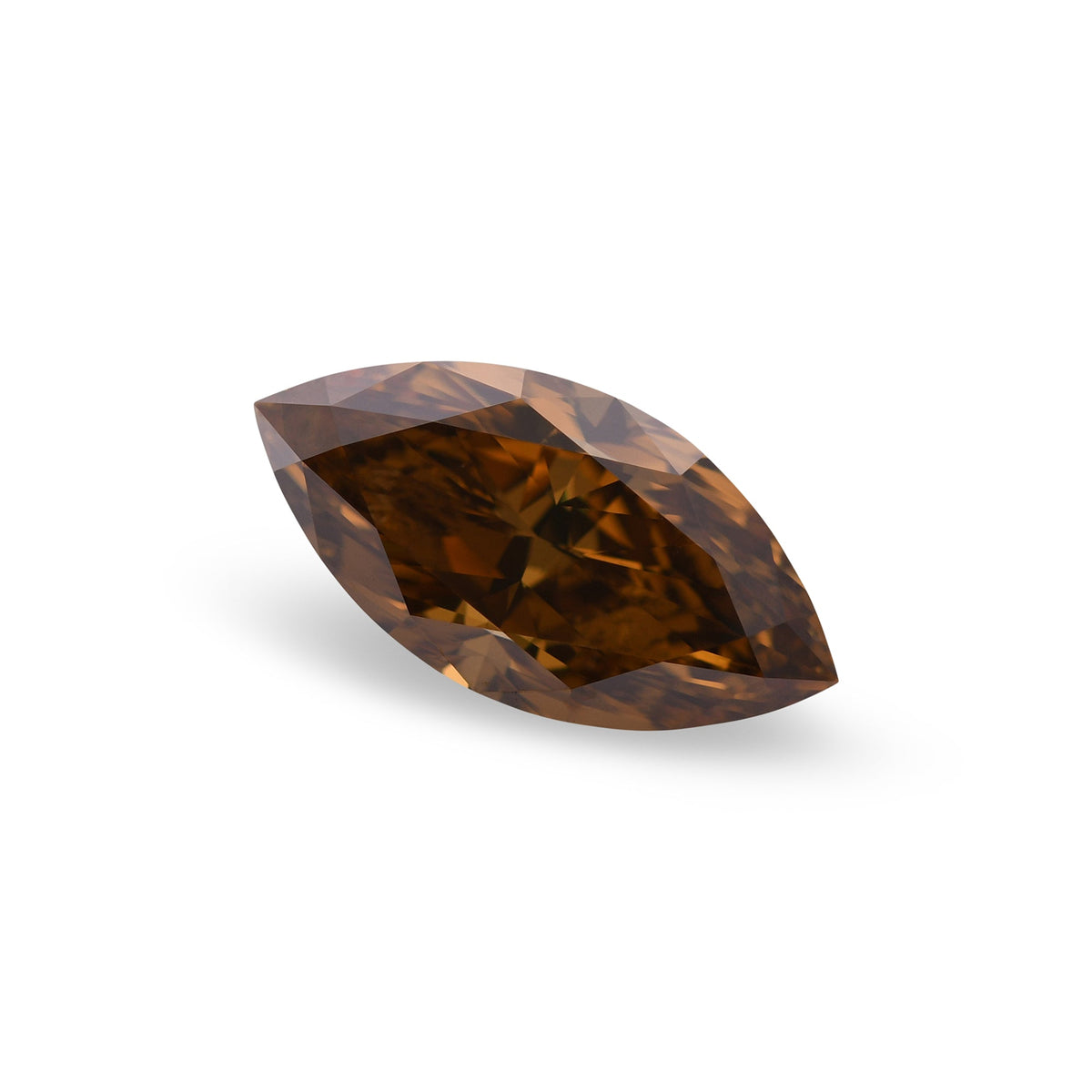 3.03 Carat Fancy Dark Orangy Brown Marquise Diamond I1 GIA