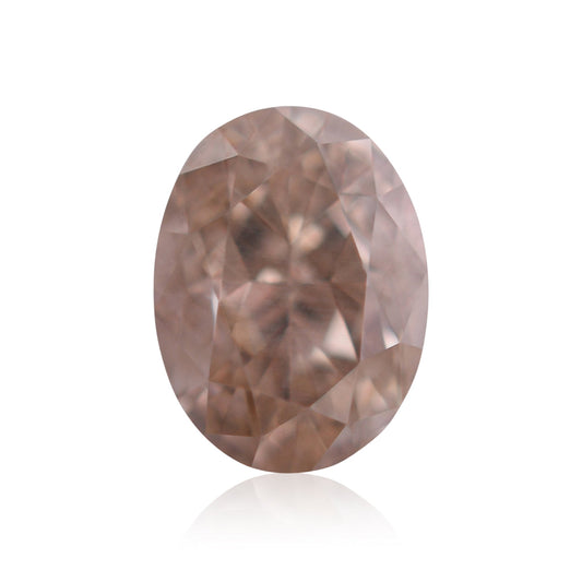 0,26 Karat Fancy Pinkish Brown Oval Diamond VS2 GIA