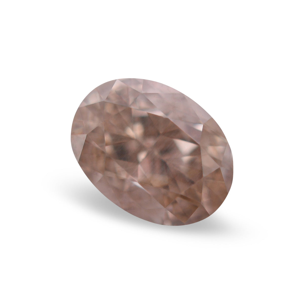 0,26 Karat Fancy Pinkish Brown Oval Diamond VS2 GIA
