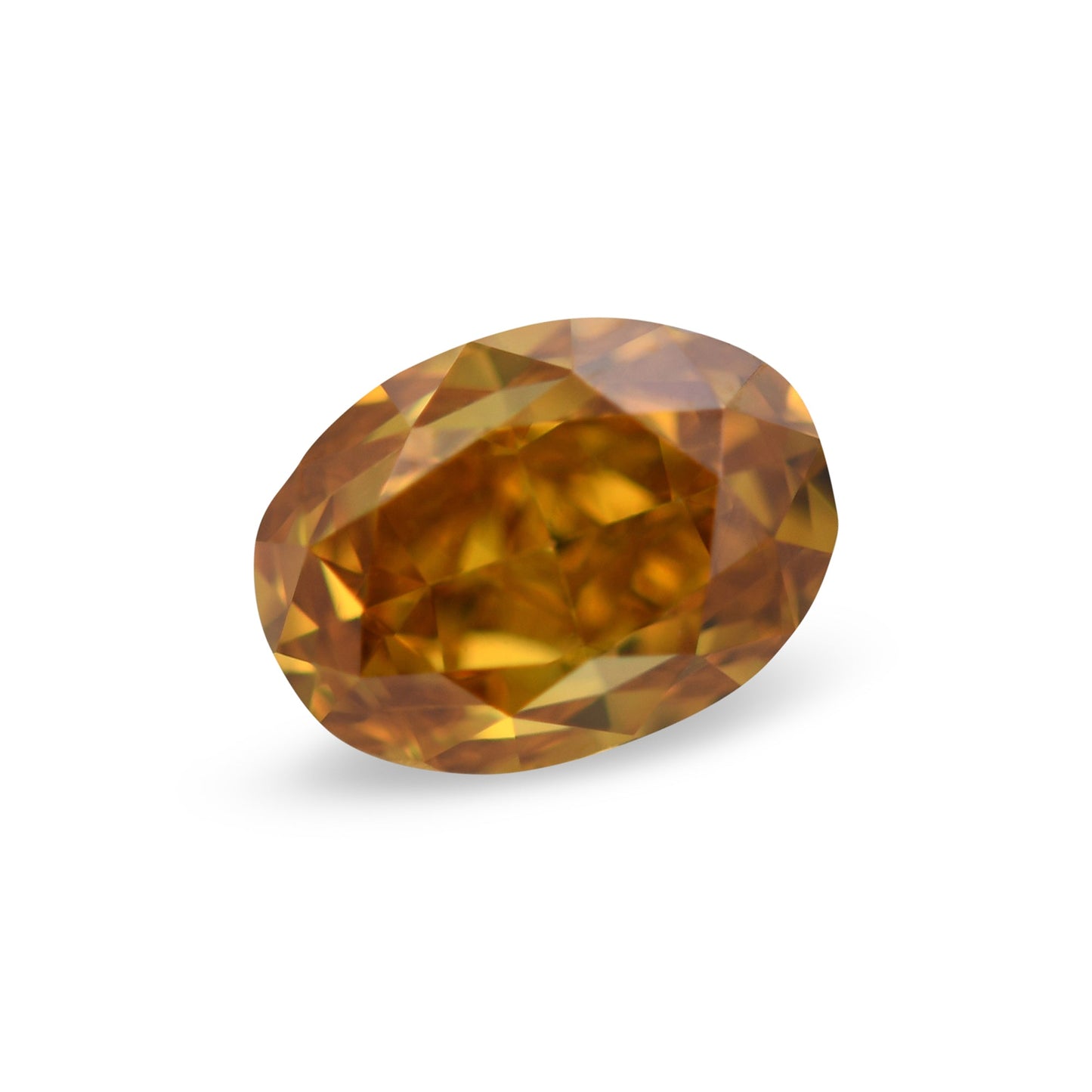 0,35 Karat Fancy Deep Orange Yellow Ovaler Diamant (SI2) GIA