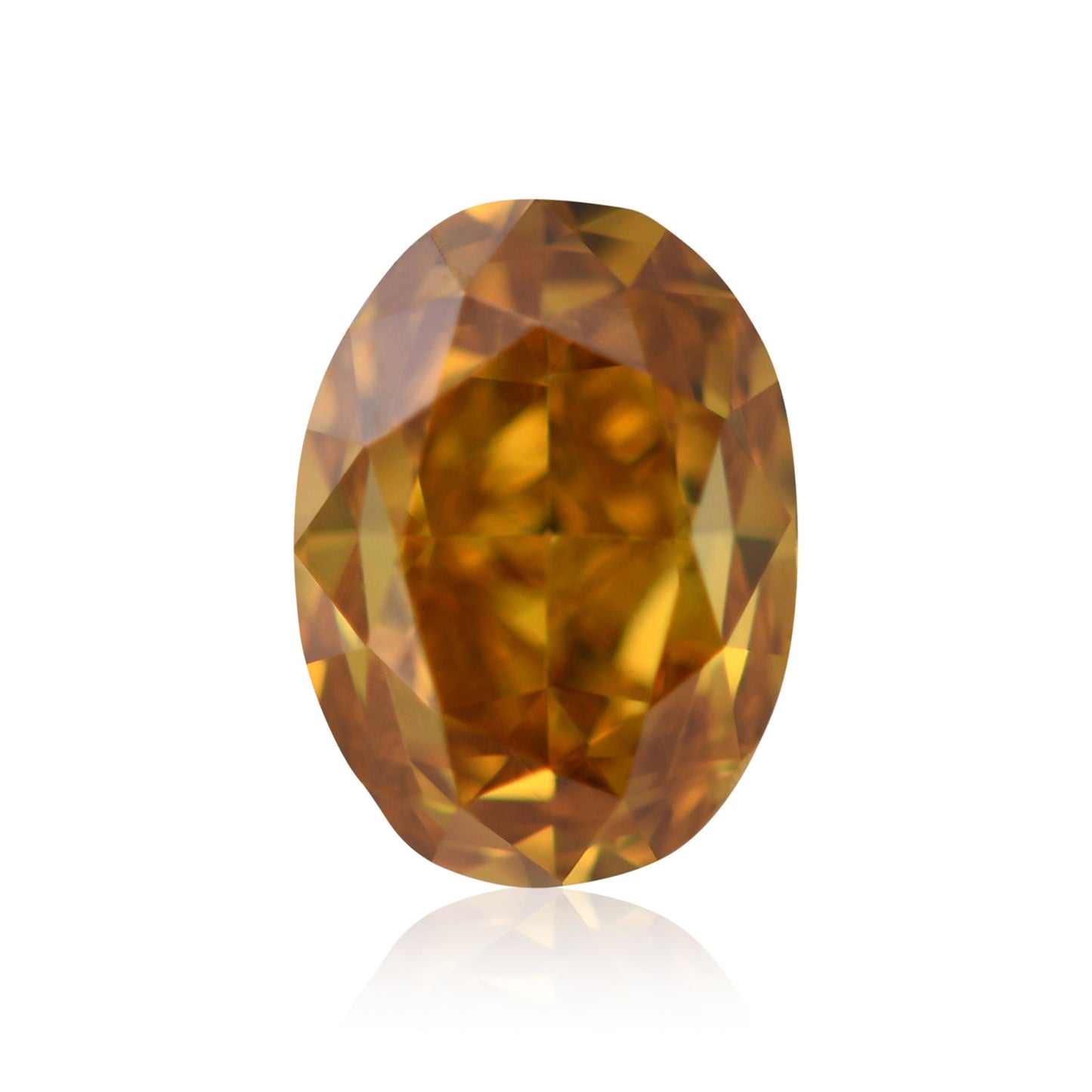 0,35 Karat Fancy Deep Orange Yellow Ovaler Diamant (SI2) GIA