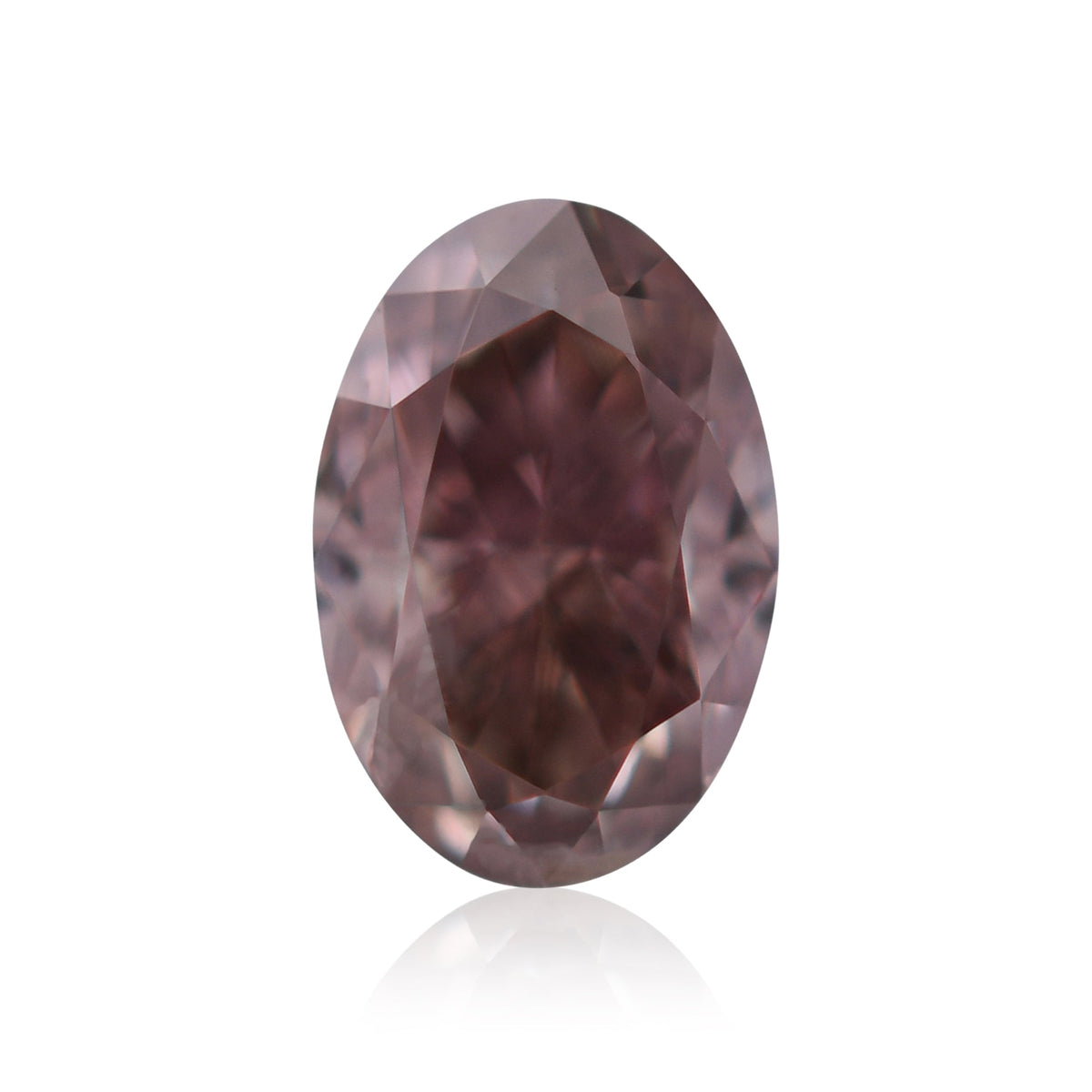 0,27 Karat Fancy Dunkelrosa-Brauner Ovaler Diamant (SI2) GIA